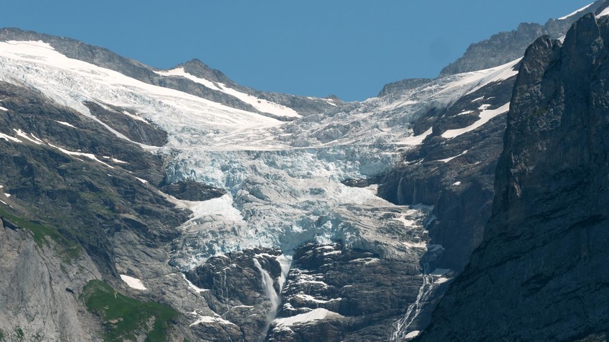 Rugged nature with glaciers and waterfalls