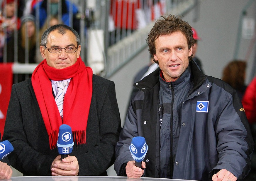 Apropos Bayern: Quälix Magath (l.) war 2005 übrigens Trainer beim Rekordmeister. Rechts: Thomas Doll.&nbsp;