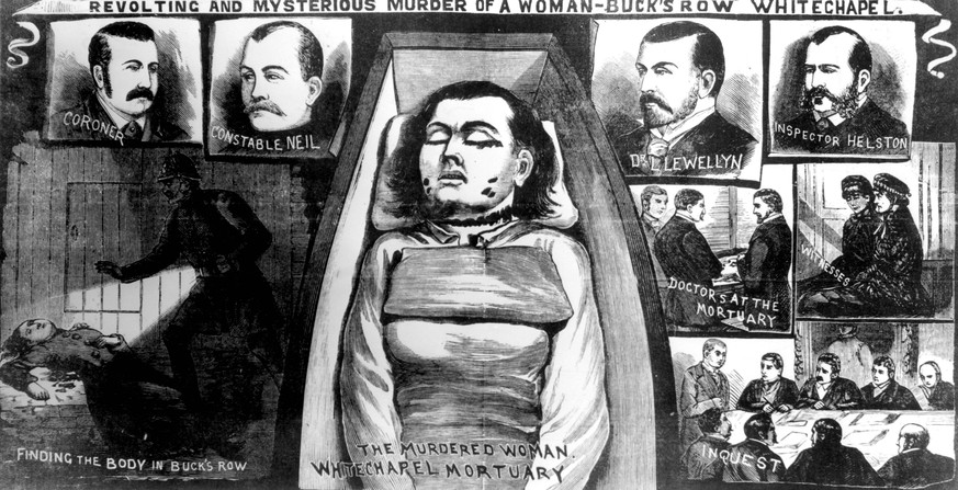 Die Leiche von Mary Ann Nichols lag in einer engen Gasse im Londoner Armenviertel Whitechapel