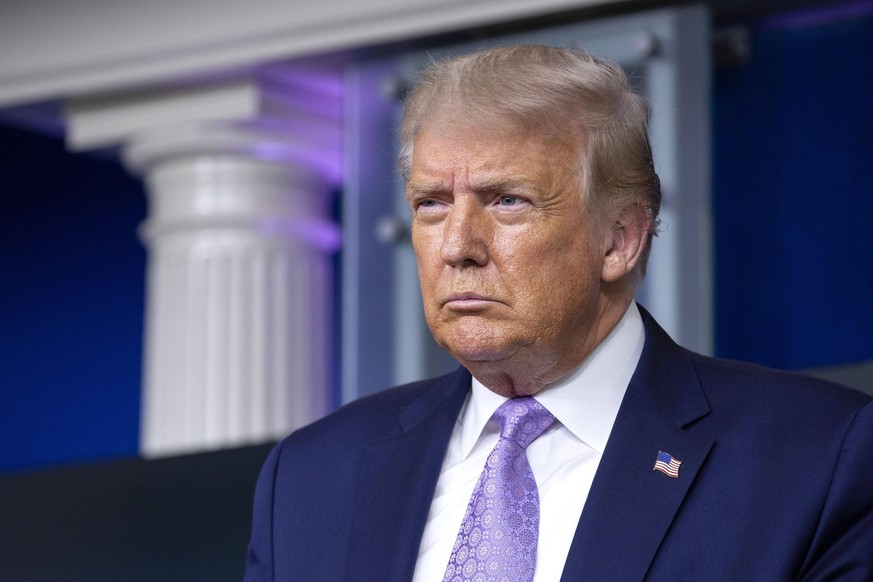 August 5, 2020, Washington, District of Columbia, USA: United States President Donald J. Trump speaks during a news conference in the James S. Brady Press Briefing Room at the White House in Washingto ...