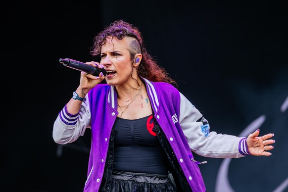 NEUHAUSEN, GERMANY - JUNE 21: Sookee performs during the first day of the Southside Festival 2019 on June 21, 2019 in Neuhausen, Germany. (Photo by Thomas Niedermueller/Redferns)