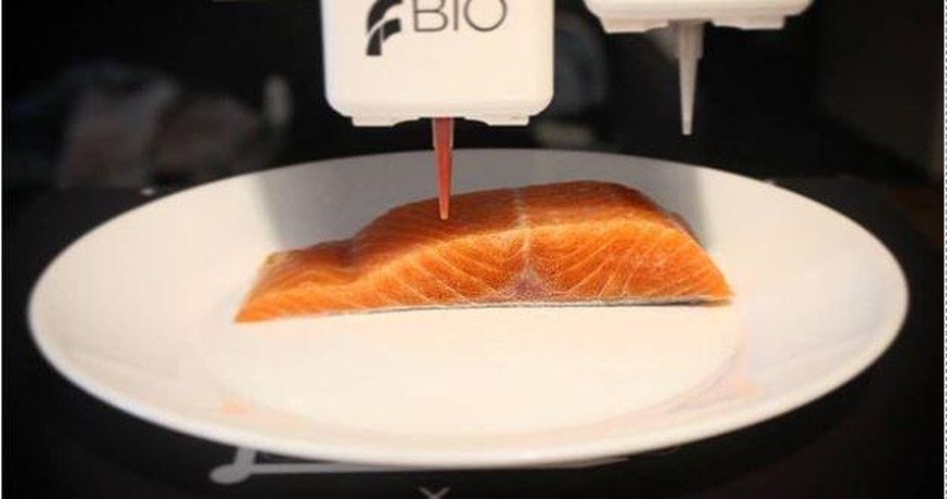 Auf den ersten Blick ist der Lachs aus dem 3D-Drucker nicht vom herkömmlichen Lachs zu unterscheiden.