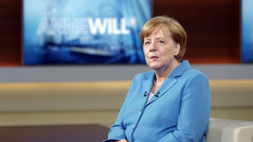 Angel Merkel bei Anne Will 2018-06-10, Berlin, Deutschland - Bundeskanzlerin Angela Merkel (CDU) zu Gast bei Anne Will im Ersten Deutschen Fernsehen. Thema der Talkrunde: Nach dem G7-Gipfel. *** Angel ...