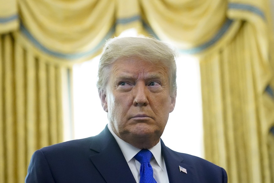 In this Dec. 7, 2020 photo President Donald Trump in the Oval Office of the White House in Washington. Trump has announced that Israel and Morocco will normalize relations in the latest achievement of ...