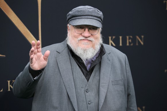 Novelist George R. R. Martin poses at the premiere of the film &quot;Tolkien&quot; in Los Angeles, California, U.S., May 8 2019. REUTERS/Danny Moloshok