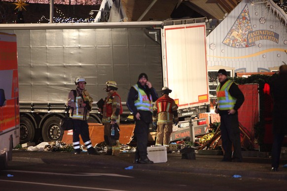December 19, 2016 - Berlin, Germany - A truck plowed into a Christmas market crowd in Berlin Monday night killing nine and injuring at least 50. The crash occurred in Breitscheidplatz in the western p ...