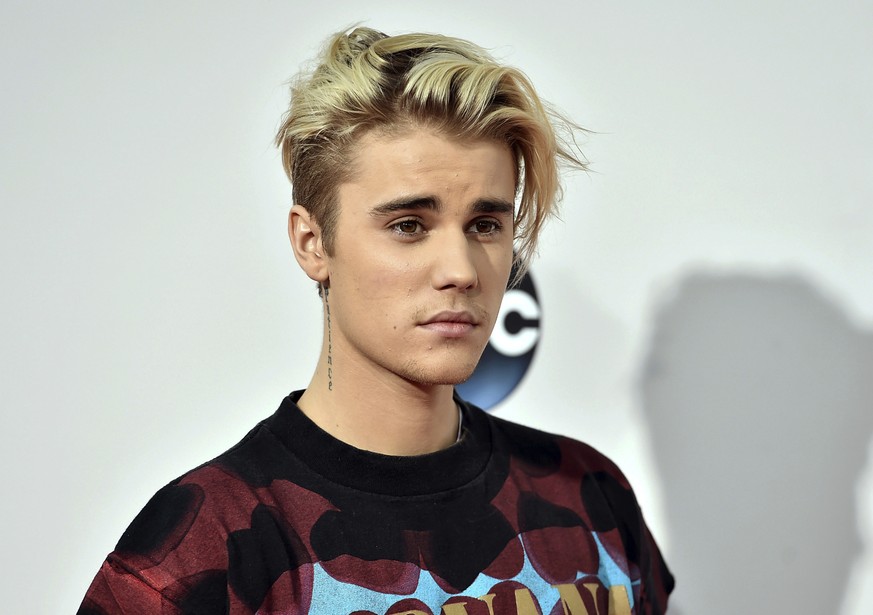 FILE - This Nov. 22, 2015 file photo shows Justin Bieber at the American Music Awards in Los Angeles. YouTube announced Thursday, May 2, 2019, that it is planning a project with the Grammy-winning Can ...