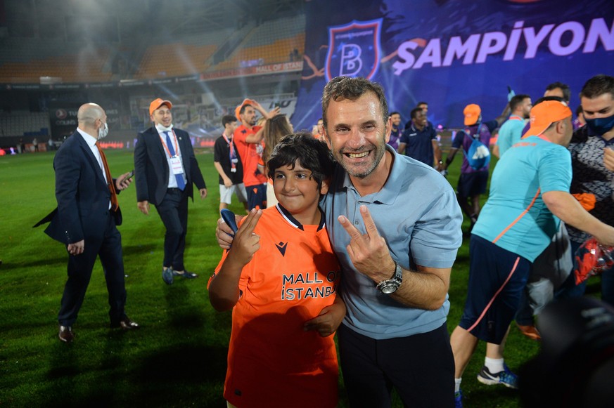 Basaksehir FK earns their first 2019-2020 Turkish S�per Lig title and becomes the 6th champions in the league history , Istanbul , Turkey on July 19 , 2020. Pictured: Coach Okan Buruk PUBLICATIONxNOTx ...