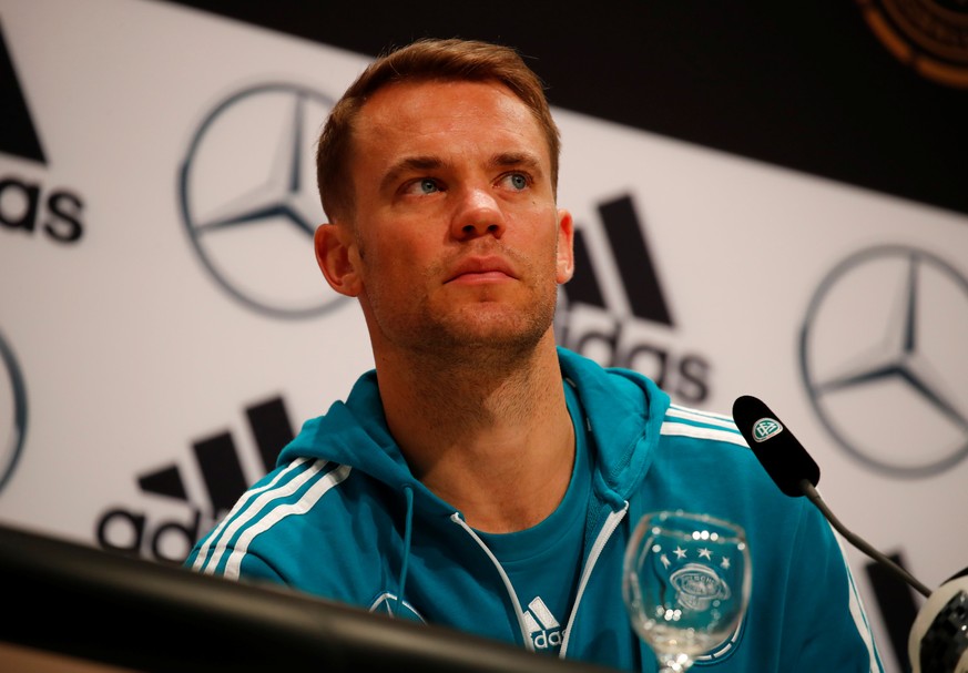 Soccer Football - World Cup - Germany Press Conference - Moscow, Russia - June 19, 2018 Germany&#039;s Manuel Neuer during the press conference REUTERS/Axel Schmidt