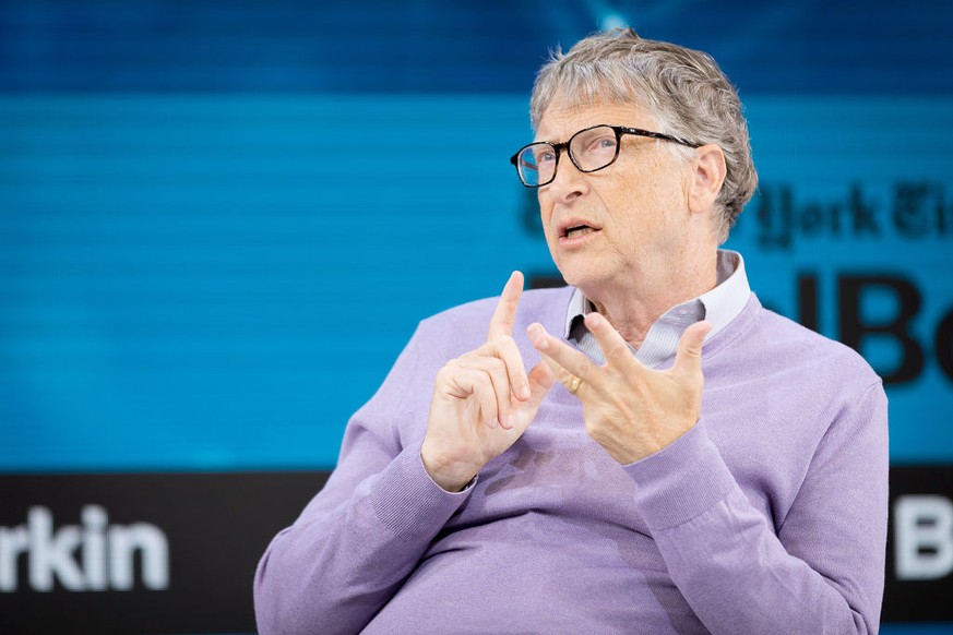 NEW YORK, NEW YORK - NOVEMBER 06: Bill Gates, Co-Chair, Bill &amp; Melinda Gates Foundation speaks onstage at 2019 New York Times Dealbook on November 06, 2019 in New York City. (Photo by Mike Cohen/G ...