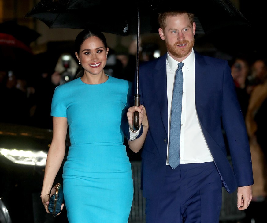 LONDON, ENGLAND - MARCH 05: Prince Harry, Duke of Sussex and Meghan, Duchess of Sussex attend The Endeavour Fund Awards at Mansion House on March 05, 2020 in London, England. (Photo by Chris Jackson/G ...