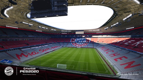 Nicht mehr bei FIFA, sondern nur noch bei PES zu bespielen: Die Allianz Arena.
