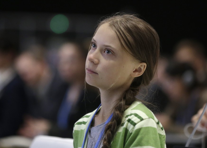 ARCHIV - 11.12.2019, Spanien, Madrid: Greta Thunberg, schwedische Klimaschutzaktivistin, nimmt an der UN-Klimakonferenz in Madrid teil. Die Klimaschutz-Diskussion und die ikonenhaft gefeierte Aktivist ...