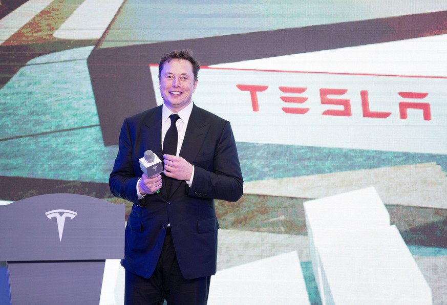 200107 -- SHANGHAI, Jan. 7, 2020 -- Tesla CEO Elon Musk attends an opening ceremony for Tesla China-made Model Y program in Shanghai, east China, Jan. 7, 2020. U.S. electric carmaker Tesla officially  ...