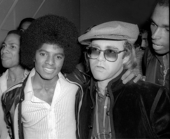 ***FILE PHOTO*** 10th Anniversary of Michael Jackson&#039;s Death

Michael Jackson and Elton John at Studio 54 1978
Photo By Adam Scull/PHOTOlink/MediaPunch |