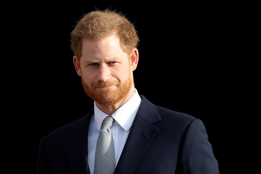 LONDON, ENGLAND - JANUARY 16: Prince Harry, Duke of Sussex, the Patron of the Rugby Football League hosts the Rugby League World Cup 2021 draws for the men&#039;s, women&#039;s and wheelchair tourname ...
