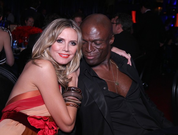 BEVERLY HILLS, CA - JANUARY 16: Heidi Klum and Seal attend the InStyle and Warner Bros. 68th annual Golden Globe awards post-party at The Beverly Hilton hotel on January 16, 2011 in Beverly Hills, Cal ...