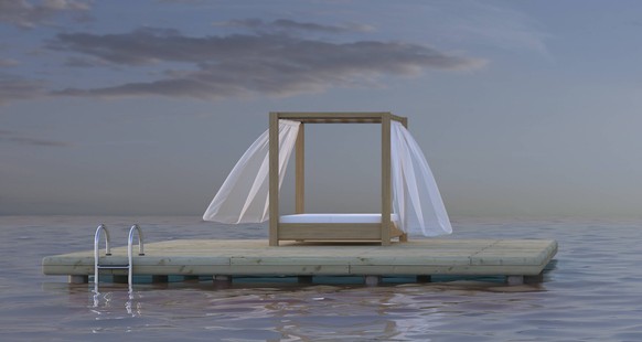 Canopy bed on platform in the sea, 3d rendering PUBLICATIONxINxGERxSUIxAUTxHUNxONLY UWF000874

Canopy Bed ON Platform in The Sea 3D rendering PUBLICATIONxINxGERxSUIxAUTxHUNxONLY UWF000874