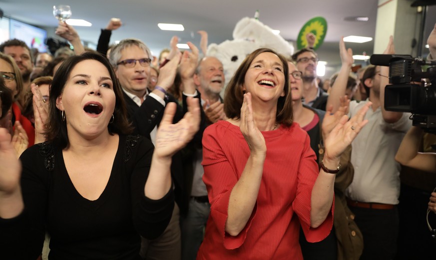 Die vermutlich glücklichsten Menschen des Wahlabends sind bei den Grünen zu finden.