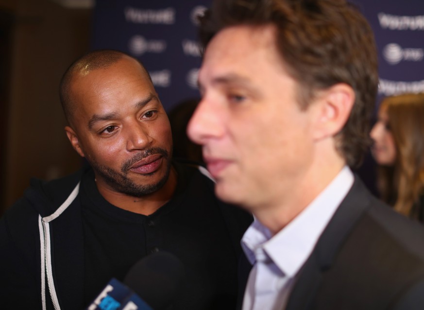 HOLLYWOOD, CA - NOVEMBER 17: Donald Faison (L) and Zach Braff (R) attend &#039;Scrubs Reunion&#039; during Vulture Festival presented by AT&amp;T at Hollywood Roosevelt Hotel on November 17, 2018 in H ...