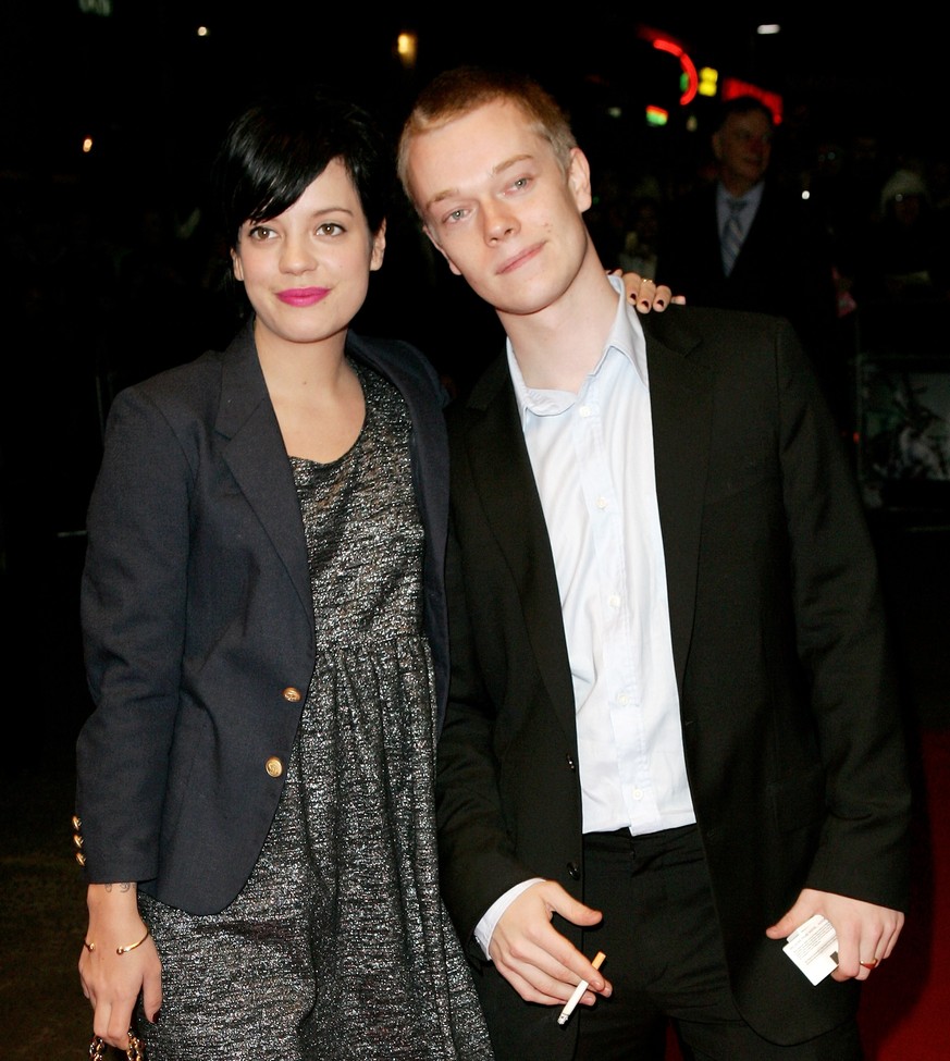 LONDON - OCTOBER 26: (UK TABLOID NEWSPAPERS OUT) Musician Lily Allen and her brother Alfie Allen arrive at The Times BFI 51st London Film Festival screening of &#039;Bricklane&#039; at the Odeon West  ...