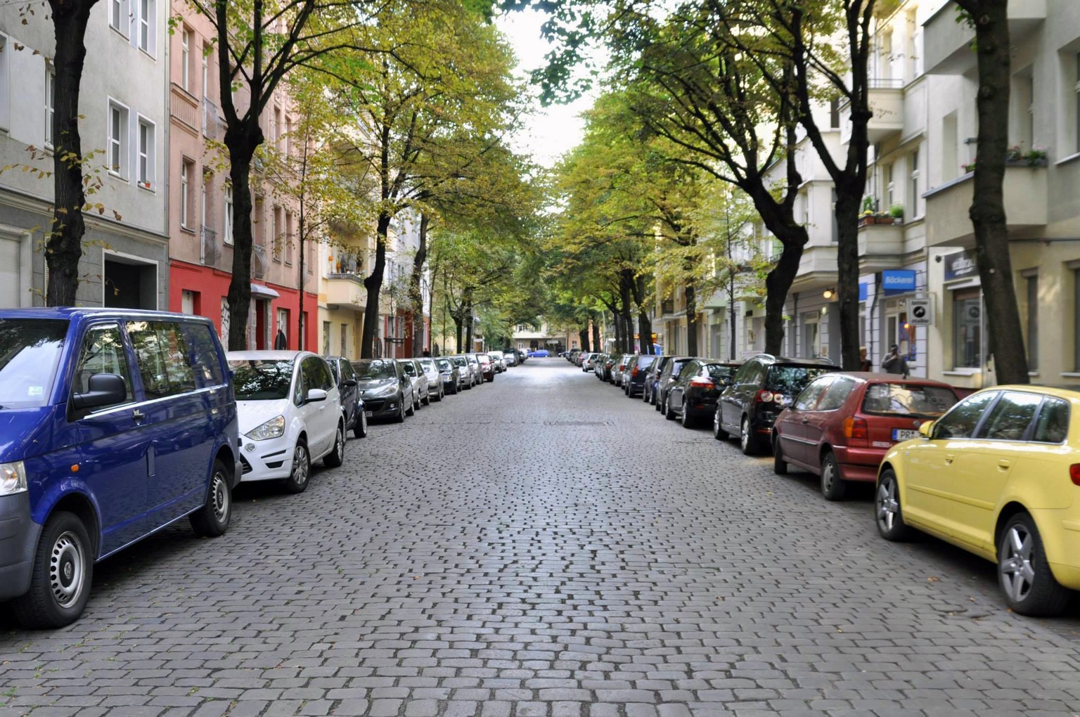 European cars on the streets of Berlin.