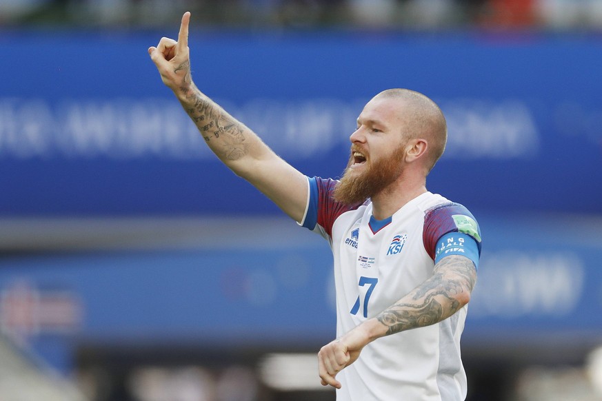 Aron Einar Gunnarsson of Iceland during the 2018 FIFA World Cup WM Weltmeisterschaft Fussball Russia group D match between Argentina and Iceland at the Spartak Stadium on June 16, 2018 in Moscow, Russ ...