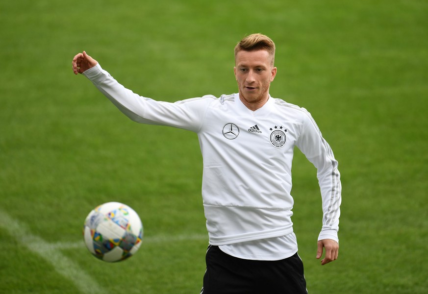 Soccer Football - UEFA Nations League - Germany Training - FC Bayern Campus, Munich, Germany - September 4, 2018 Germany&#039;s Marco Reus during training REUTERS/Andreas Gebert