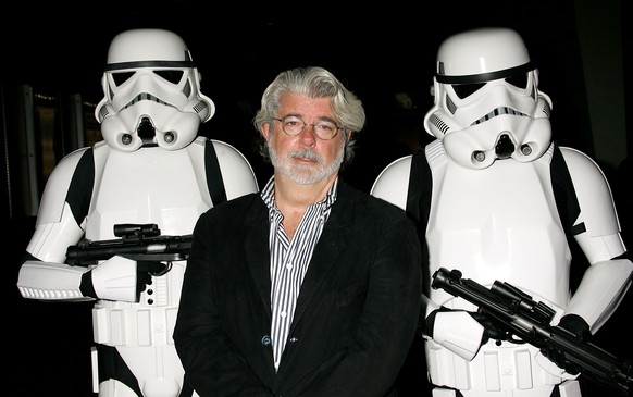 HOLLYWOOD - OCTOBER 03: ***EXCLUSIVE ACCESS*** Director George Lucas presents the film &quot;Star Wars - Episode IV: A New Hope&quot; at AFI&#039;s 40th Anniversary celebration presented by Target hel ...