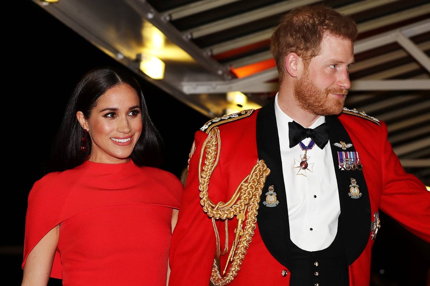 . 07/03/2020. London, United Kingdom. Prince Harry and Meghan Markle, the Duke and Duchess of Sussex, at the Mountbatten Festival of Music at the Royal Albert Hall in London. PUBLICATIONxINxGERxSUIxAU ...