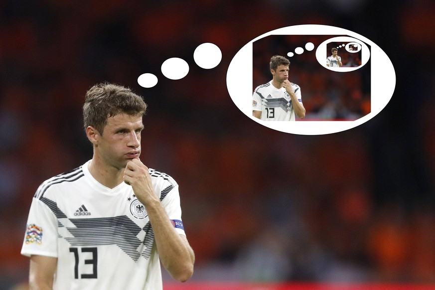 AMSTERDAM, Johan Cruyff-Arena, 25-08-2018, football, season 2018 / 2019, Dutch Eredivisie Football , Germany player Thomas Muller disappointed during the match Netherlands vs Germany Netherlands - Ger ...