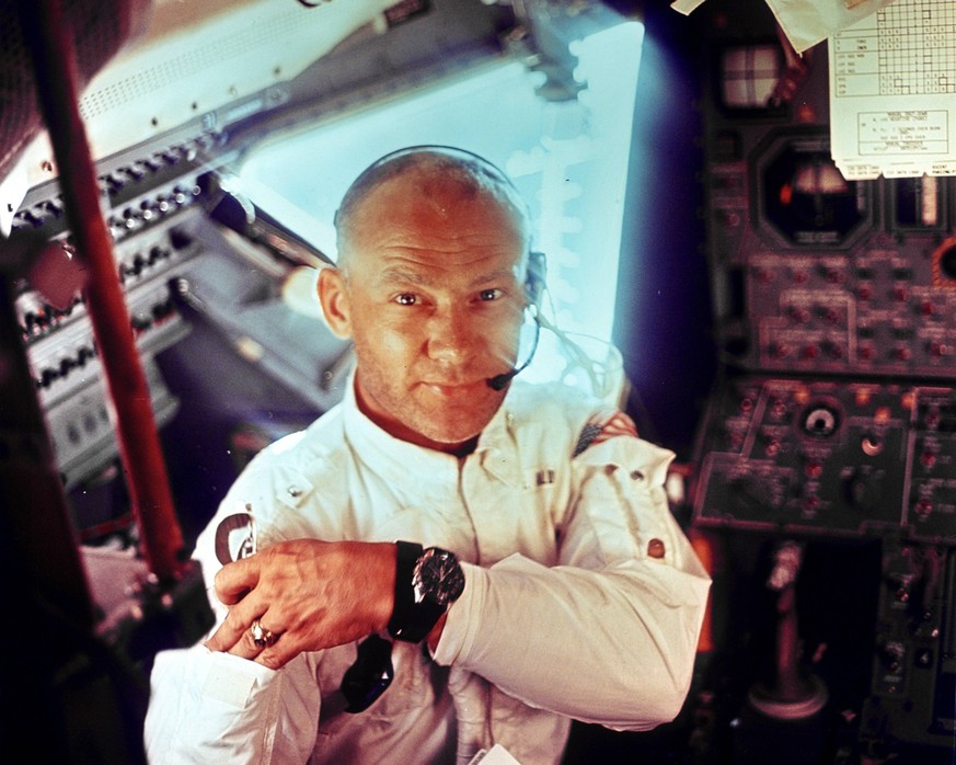 Jan 20, 2015 - Space - File - July 20, 1969 interior view of the Apollo 11 Lunar Module with astronaut Edwin E. Buzz Aldrin, Jr. during the lunar landing mission. The picture was taken by astronaut Ne ...