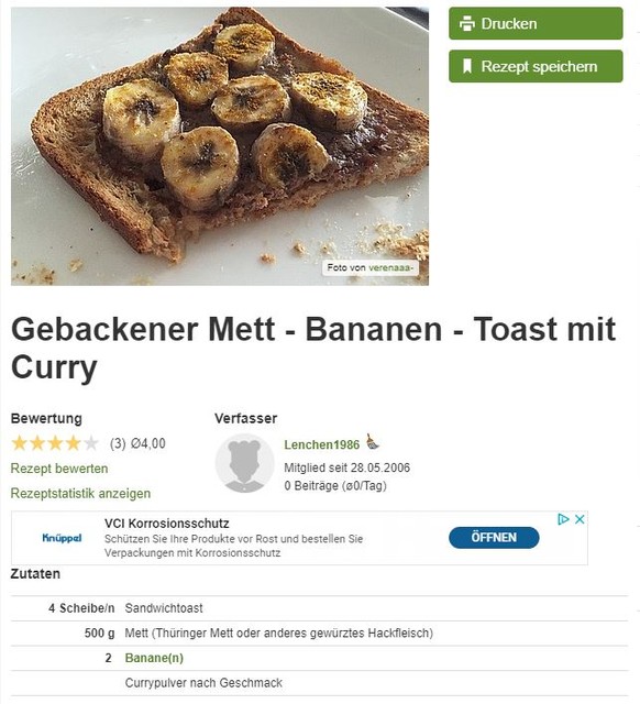 Screenshot Chefkoch.de Worst of Chefkoch