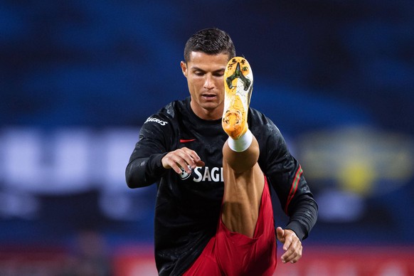 200908 Cristiano Ronaldo of Portugal at warm up ahead of the Nations League football match between Sweden and Portugal on September 8, 2020 in Stockholm. Photo: Joel Marklund / BILDBYRAN / kod JM / JM ...