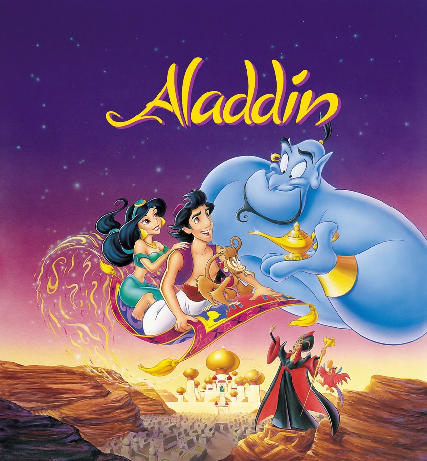 Bildnummer: 55216460 Datum: 25.11.1992 Copyright: imago/EntertainmentPictures
1992 - Aladdin - Movie Set PICTURED: Aladdin, Princess Jasmine, Abu, Genie, Iago and Jafar. RELEASE DATE: 25 November 1992 ...