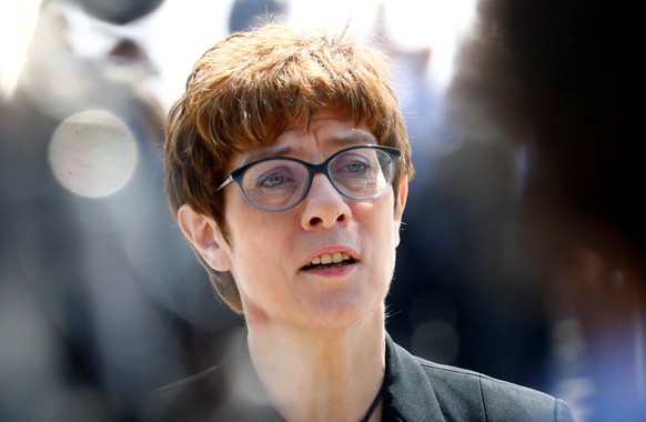 Incoming German defense minister Annegret Kramp-Karrenbauer attends a welcoming ceremony at the Defense Ministry in Berlin, Germany, July 17, 2019. REUTERS/Hannibal Hanschke