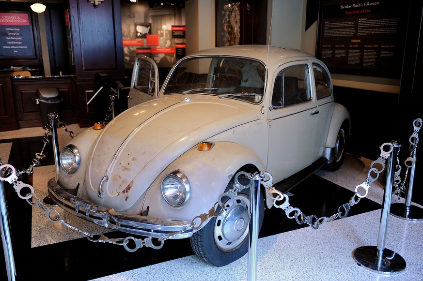 Ted Bundy&#039;s VW Beetle on display at the National Crime and Punishment Museum on February 22, 2010 in Washington, DC. Bundy&#039;s beat up 1968 Volkswagen Beetle was integral to his serial murders ...