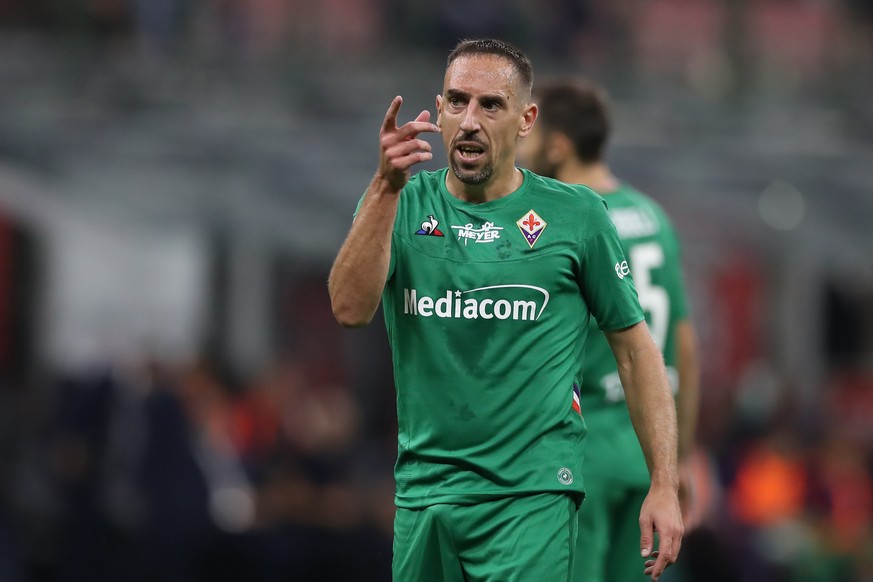 Franck Ribery of ACF Fiorentina during the Serie A match at Stadio Giuseppe Meazza, Milan. Picture date: 29th September 2019. Picture credit should read: Jonathan Moscrop/Sportimage PUBLICATIONxNOTxIN ...
