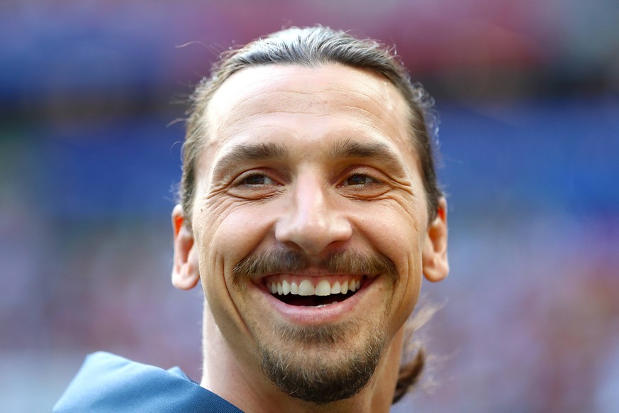 Germany v Mexico - FIFA World Cup WM Weltmeisterschaft Fussball 2018 - Group F - Luzhniki Stadium Zlatan Ibrahimovic smiles ahead of the match Editorial use only. No commercial use. No use with any un ...