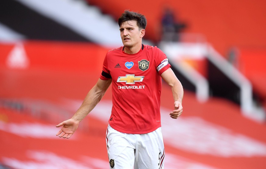 Manchester United, ManU v Sheffield United - Premier League - Old Trafford Manchester United s Harry Maguire during the Premier League match at Old Trafford, Manchester. EDITORIAL USE ONLY No use with ...