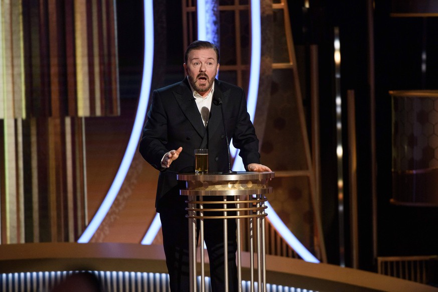 Zum fünften und letzten Mal als Host bei den Golden Globes: Ricky Gervais.