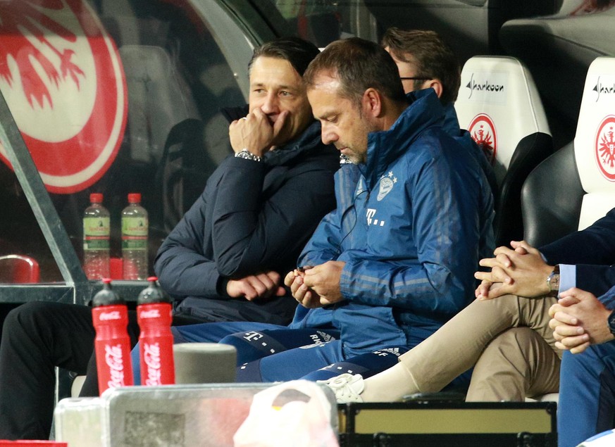 Niko Kovac Trainer, Bayern Muenchen, Hans-Dieter Flick Co-Trainer, Bayern Muenchen, Fussball, 1. Bundesliga: Eintracht Frankfurt - FC Bayern M�nchen, 10. Spieltag am 02.11.2019, Saison 2019/20, ZmdZ,  ...