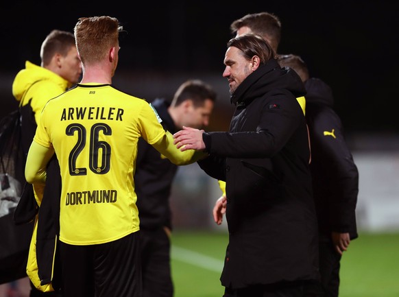Schwarz-Gelb steht ihm: Daniel Farke im Frühjahr 2017 bei der Dortmunder Reserve.
